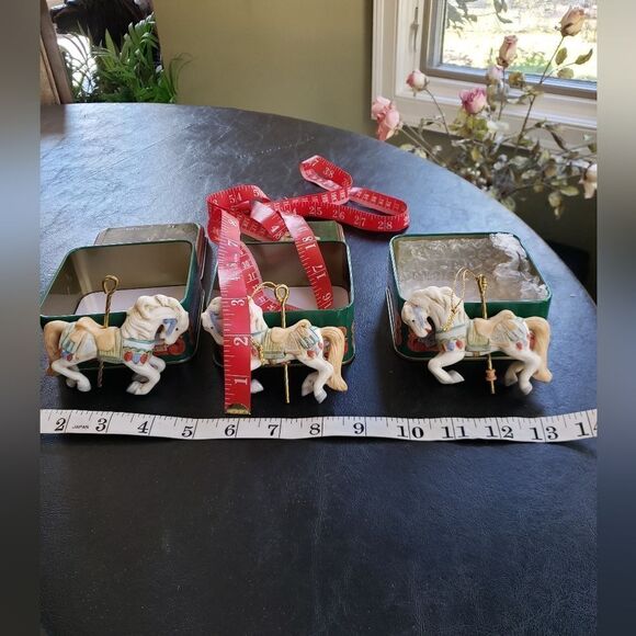 3 Willitts Carousel Horse Ornaments - Picture 5 of 5